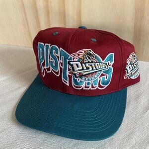 Vintage 90s NBA Detroit Pistons The G Cap Basketball Snapback Hat Cap